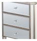 Antique 3 Drawers MDF Silver Colour Mirrored Work Bedside Table